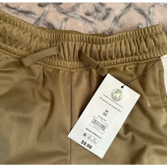 Bundle of 2 Pairs Athletic Works‎ Boy's Joggers Green Tan Sizes 6/7-8 - Picture 3 of 5